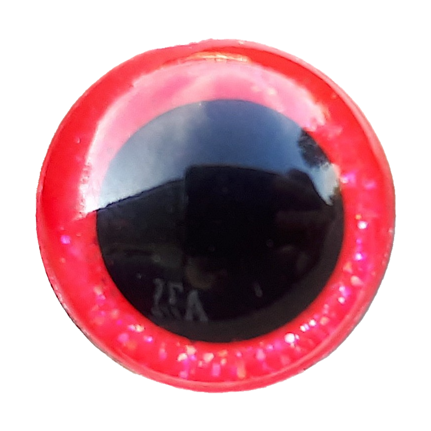 Neon Pink Glitter Safety Eyes (multiple size options)