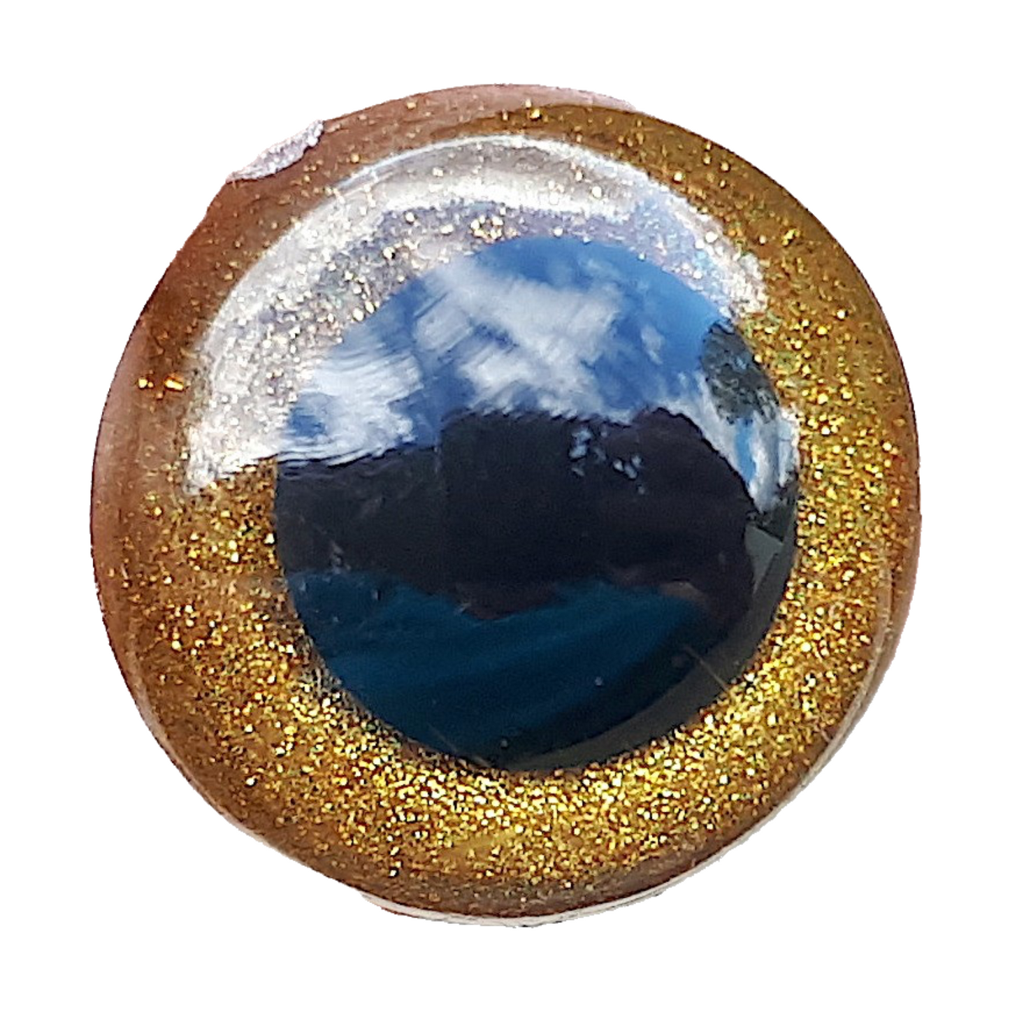 Golden Glitter Safety Eyes (multiple size options)