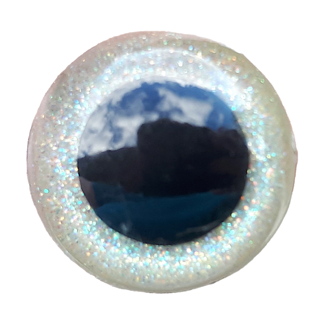 Ice White Glitter Safety Eyes (multiple size options)
