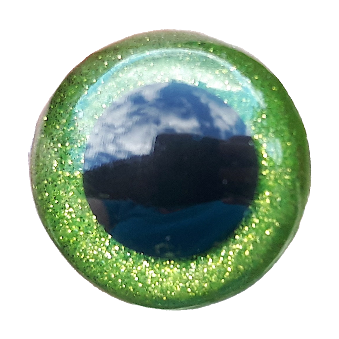 Lime Green Glitter Safety Eyes (multiple size options)