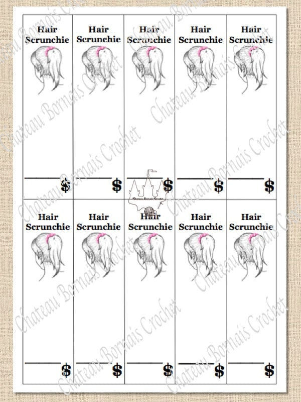 Printable Hair Scrunchie Labels – Chateau Bornais printable-hair-scrunchie-labels-chateau-bornais