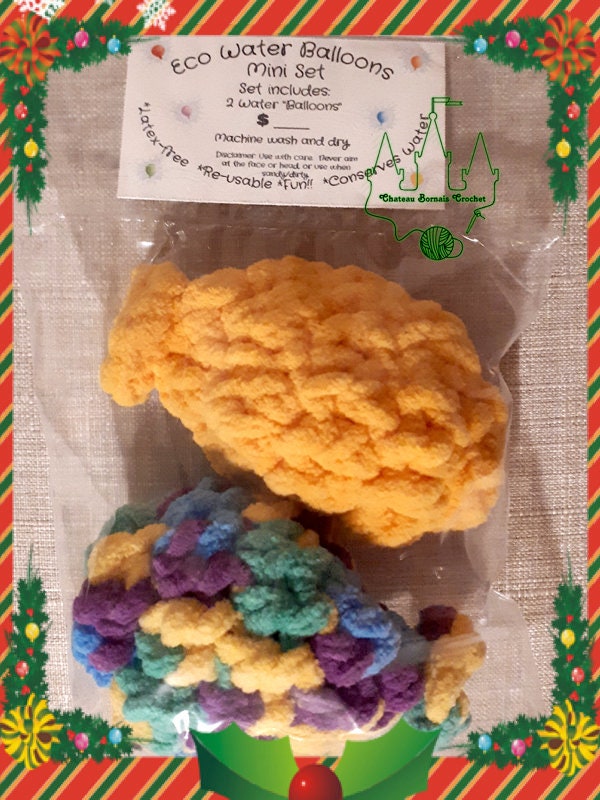 Printable Crocheted Mini Set Water Balloon Labels