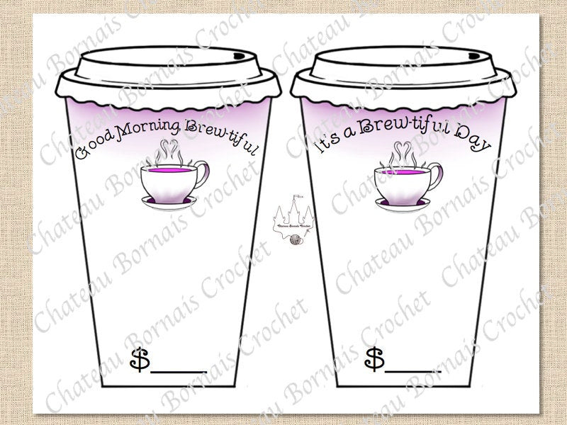 Brew-tiful Coffee Cozy Label