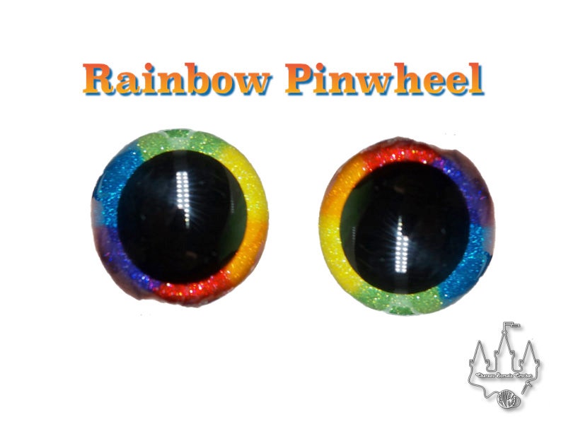 3 pairs - 30mm Rainbow Pinwheel Safety Eyes – Chateau Bornais