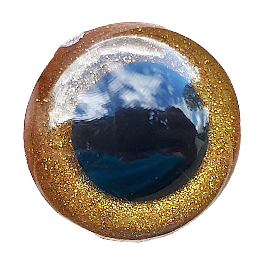 Golden Glitter Safety Eyes (multiple size options)
