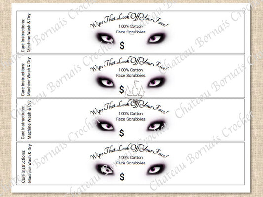 Printable Face Scrubby Labels - Wipe That Look Off Your Face