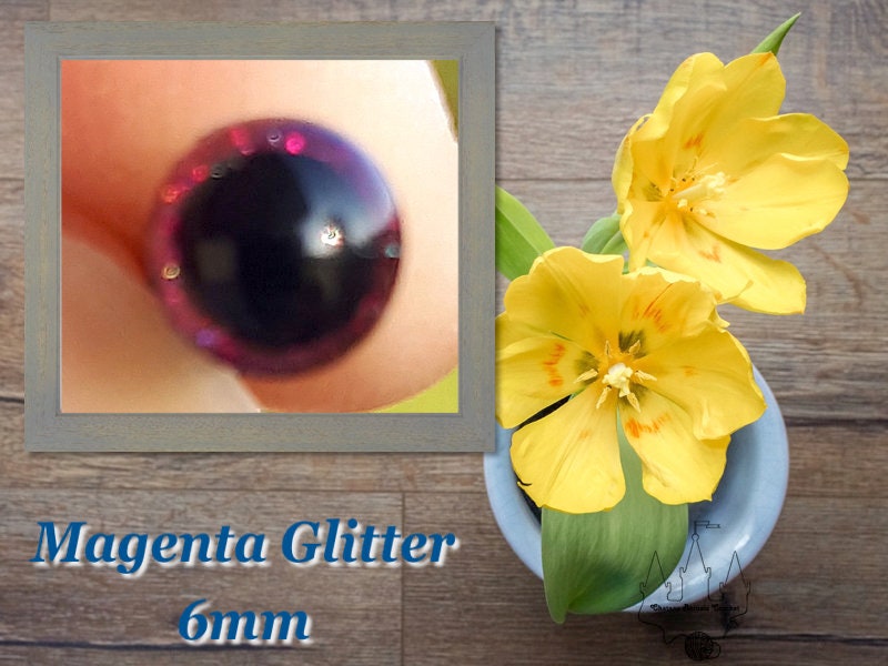 Magenta Glitter Safety Eyes (multiple size options) – Chateau Bornais