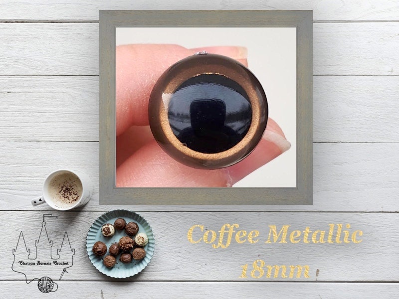Coffee Metallic Safety Eyes (multiple size options)