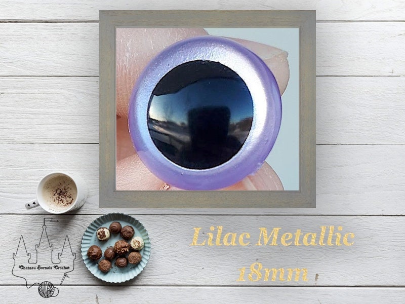 Lilac Metallic Safety Eyes (multiple size options)