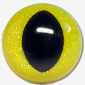 Slit Pupil Lemony Glitter Safety Eyes (multiple size options